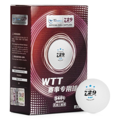 729 S40+ 3 Star Table Tennis Ball (1 Box = 6 Balls)