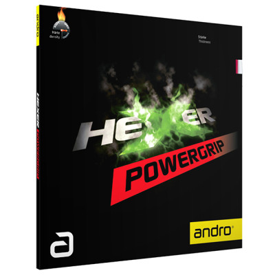 Andro HEXER POWERGRIP Table Tennis Rubber (Black, Red, Green)