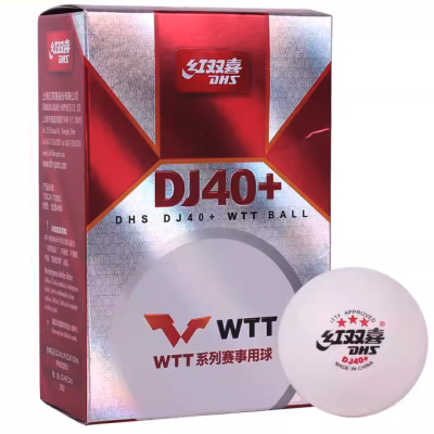 DHS DJ40+ WTT 3 Star Table Tennis Ball (1 Box = 6 Balls)
