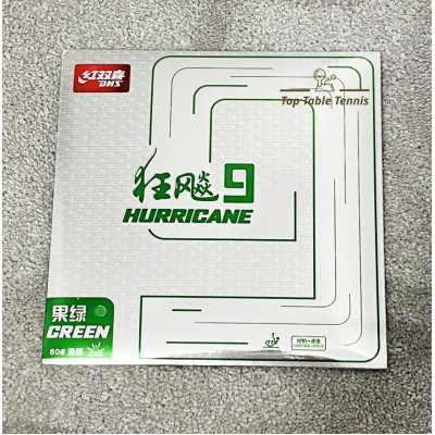 DHS Hurricane 9 Green Table Tennis Rubber