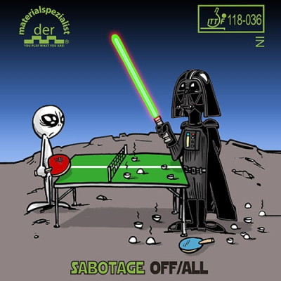 Der-materialspezialist SABOTAGE ALL/OFF Table Tennis Rubber (Black, Green)