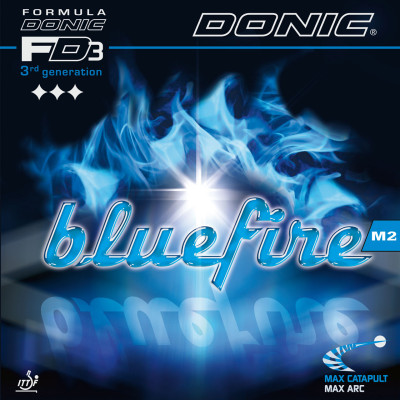 DONIC Bluefire M2 Table Tennis Rubber (Black, Red, Blue)