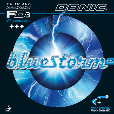 DONIC Bluestorm Z2 Table Tennis Rubber (Black, Red, Blue)