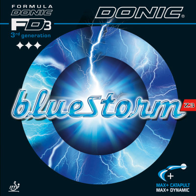 DONIC Bluestorm Z3 Table Tennis Rubber (Black, Red, Blue)