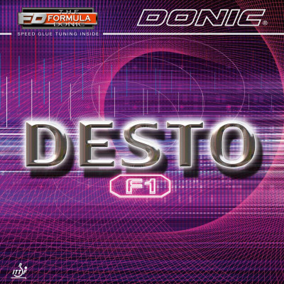 DONIC Desto F1 Table Tennis Rubber (Black, Red, Blue)