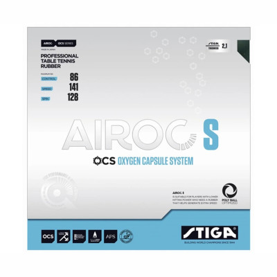 STIGA AIROC S Table Tennis Rubber